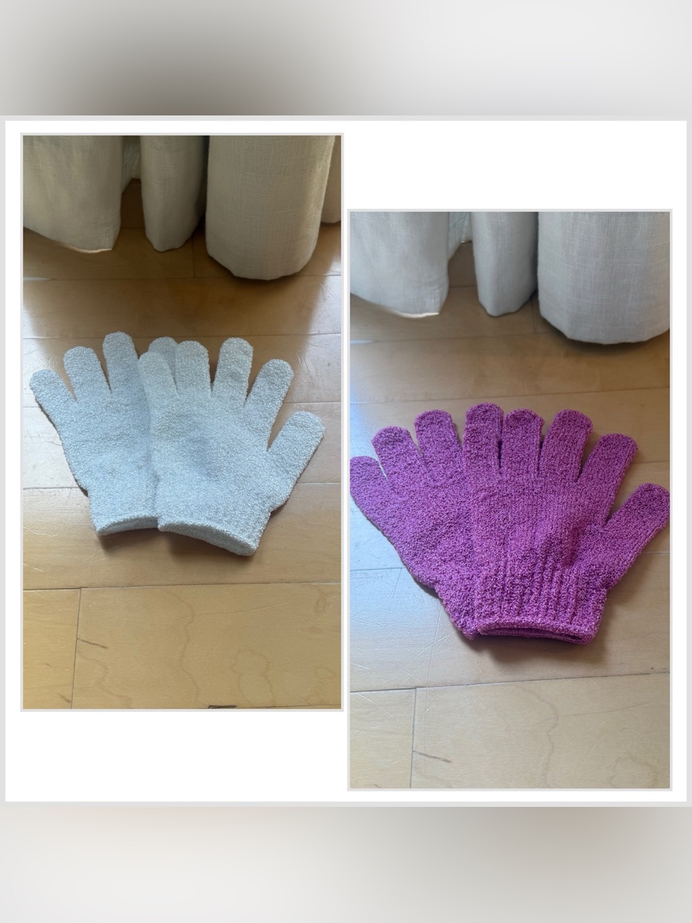 NWOT Exfoliating Shower Gloves; Set of 2; Scrub Bath Gloves; Loofah Gloves; Spa